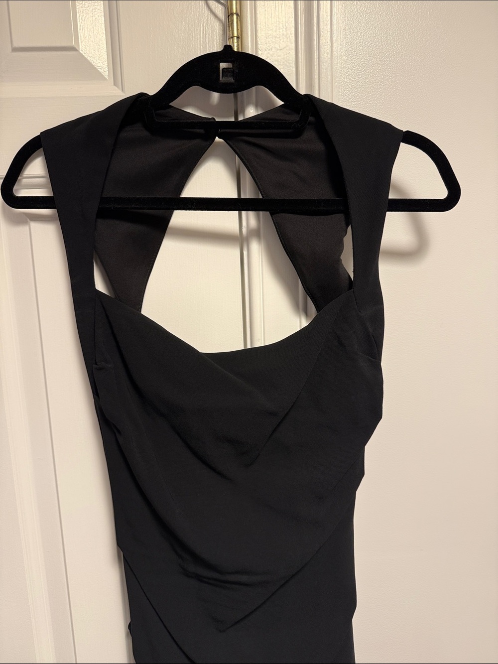 Nicole Miller Square Neck Open Back Dress Size 6 - Picture 3 of 5